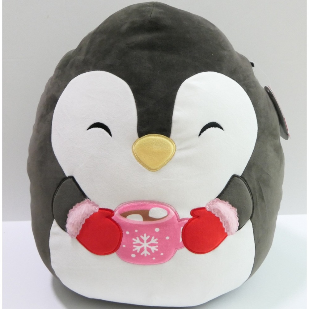 Original Squishmallows Luna The Penguin w/ Hot Cocoa 16" Plush 2025 Xmas w/ Tag